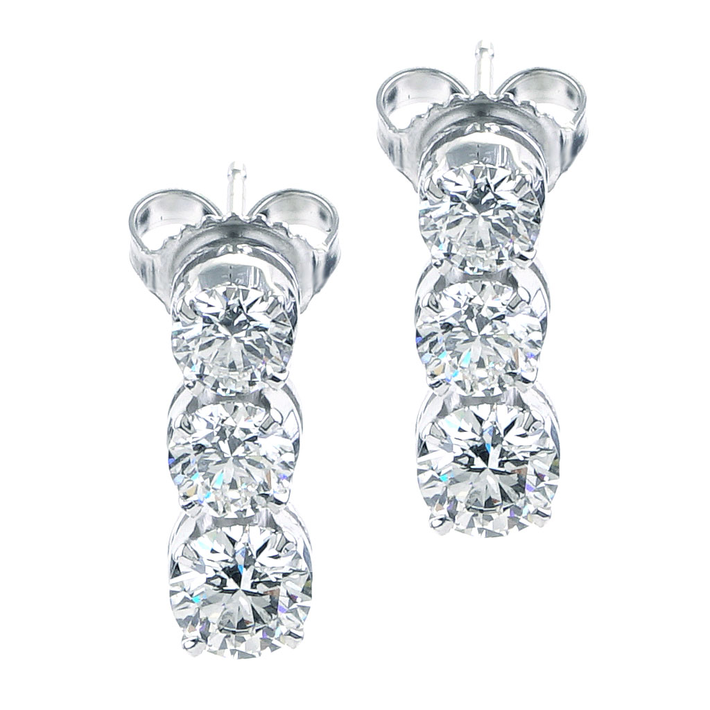 Round Diamond Leverback Drop Earrings | Ouros Jewels-sgquangbinhtourist.com.vn