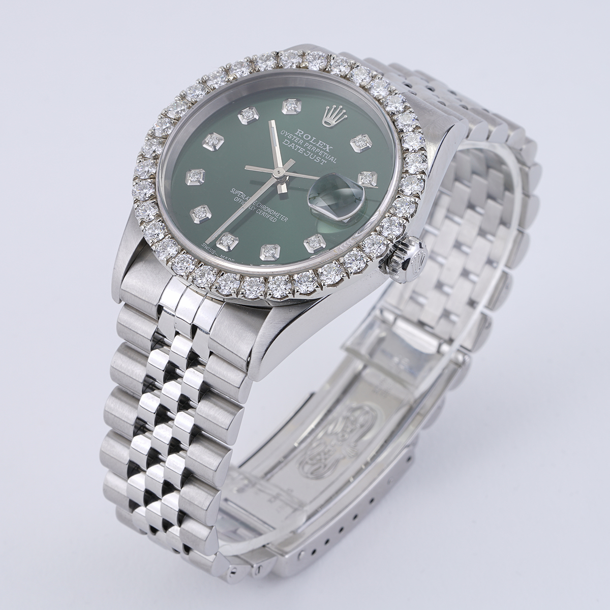 Rolex Datejust 36 Green Diamond Dial Circa 2000 New York