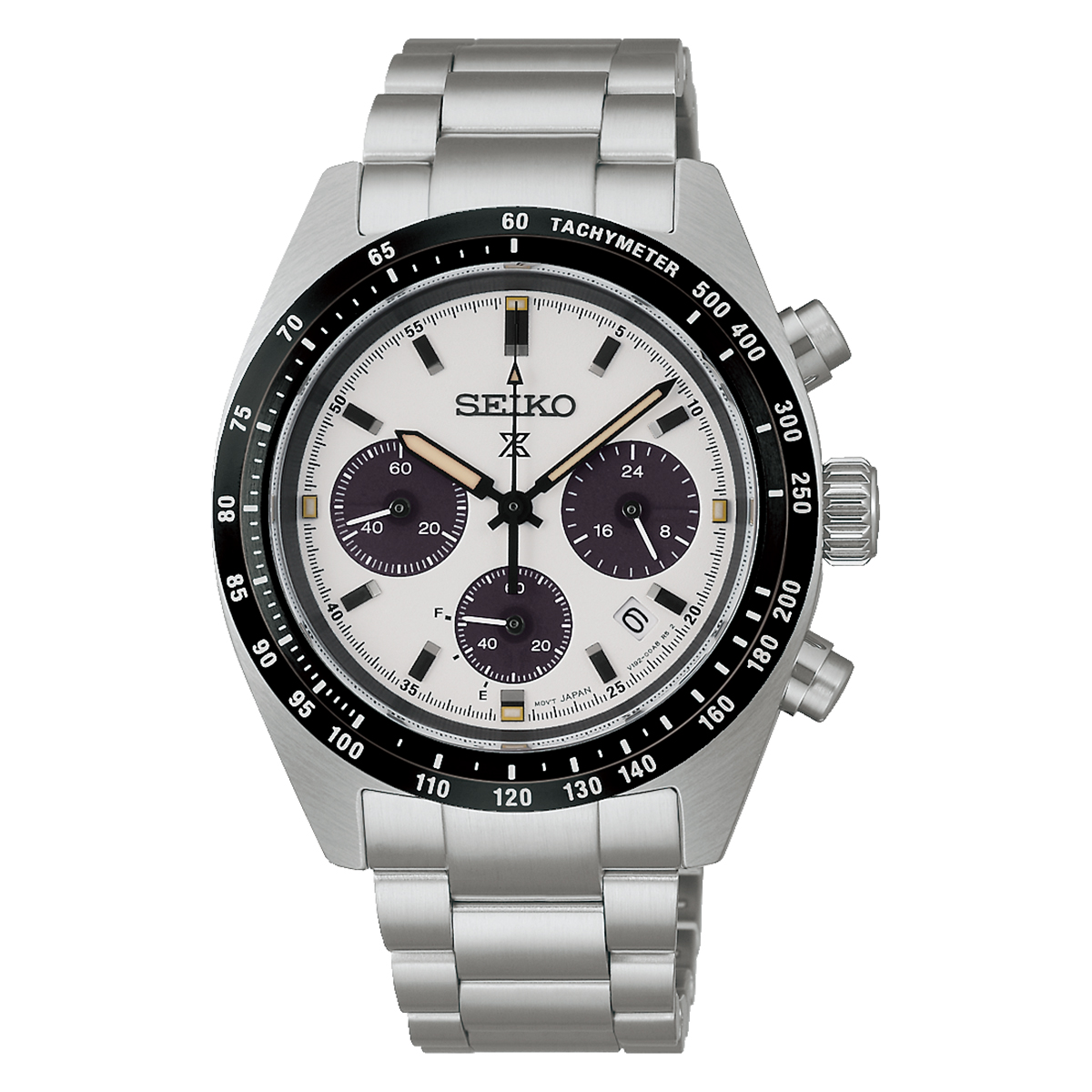 Seiko Prospex Speedtimer Solar Chronograph White Dial Stainless