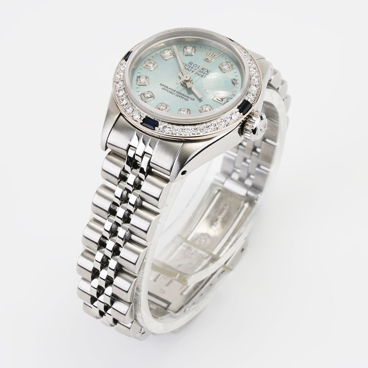 Rolex Ladies Datejust Blue Diamond Dial and Bezel Circa 1977