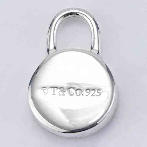 TIFFANY Sterling Silver 1837 Lock Charm Necklace 592874