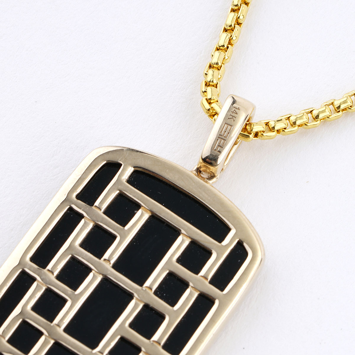 Effy Men's 14K Yellow Gold Dog Tag Pendant