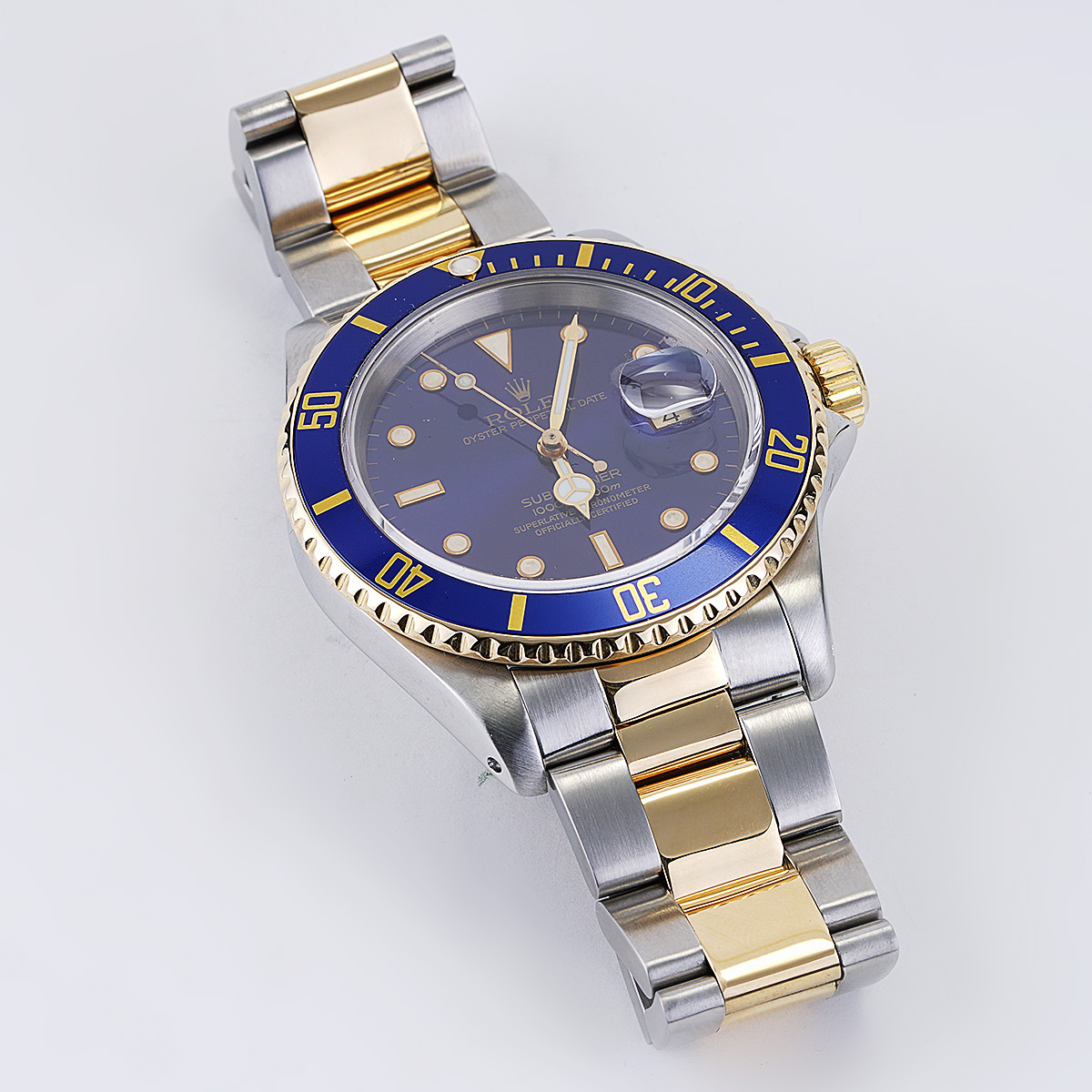 Rolex submariner two tone hotsell blue price