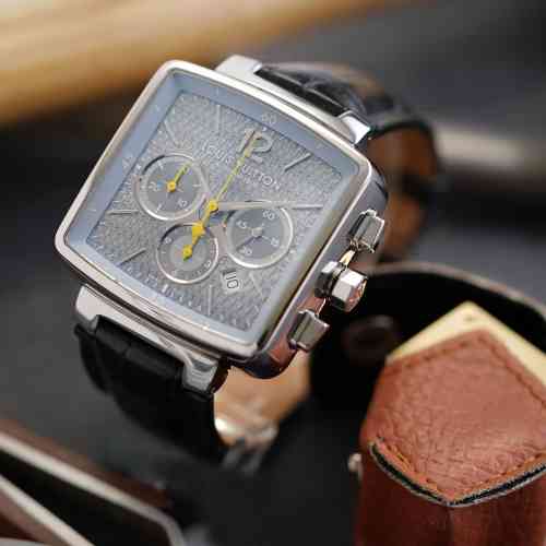 Louis Vuitton Speedy Chronograph Q212G Automatic Black Dial Stainless Men  Watch
