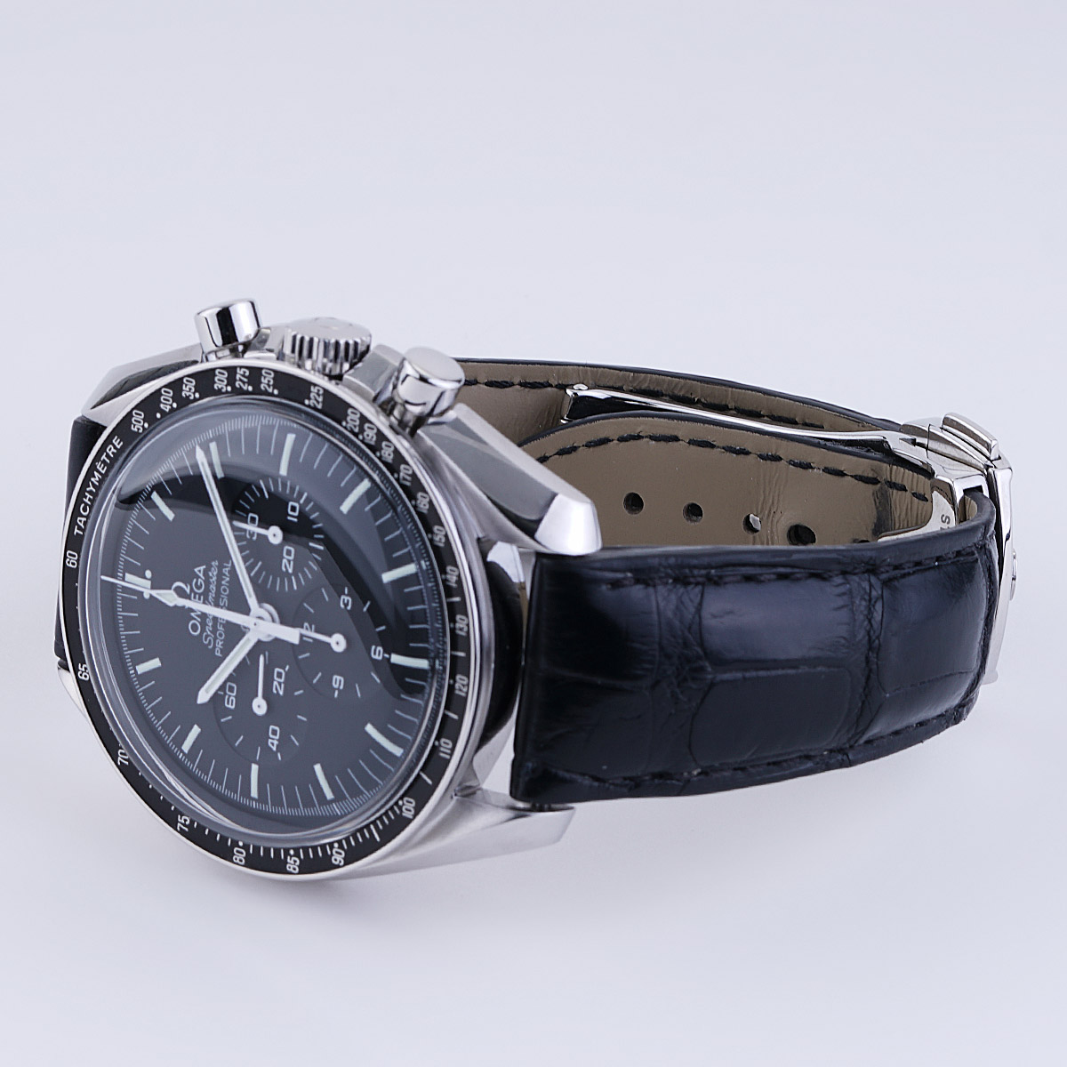 Omega speedmaster black clearance leather