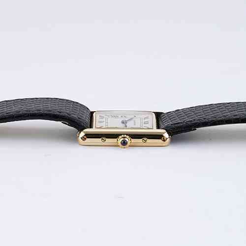 Cartier 18K Gold Tank Louis Cartier Ladies Quartz Watch 1150