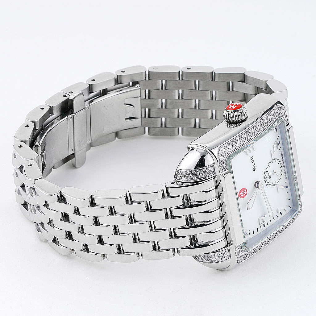 Michele Milou Stainless Steel Diamond Bezel New York Jewelers