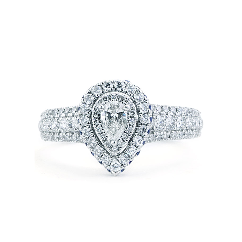 Zales Vera Wang Love Collection 1-3/4 CT. T.w. Oval Diamond Frame Engagement  Ring in 14K White Gold | CoolSprings Galleria