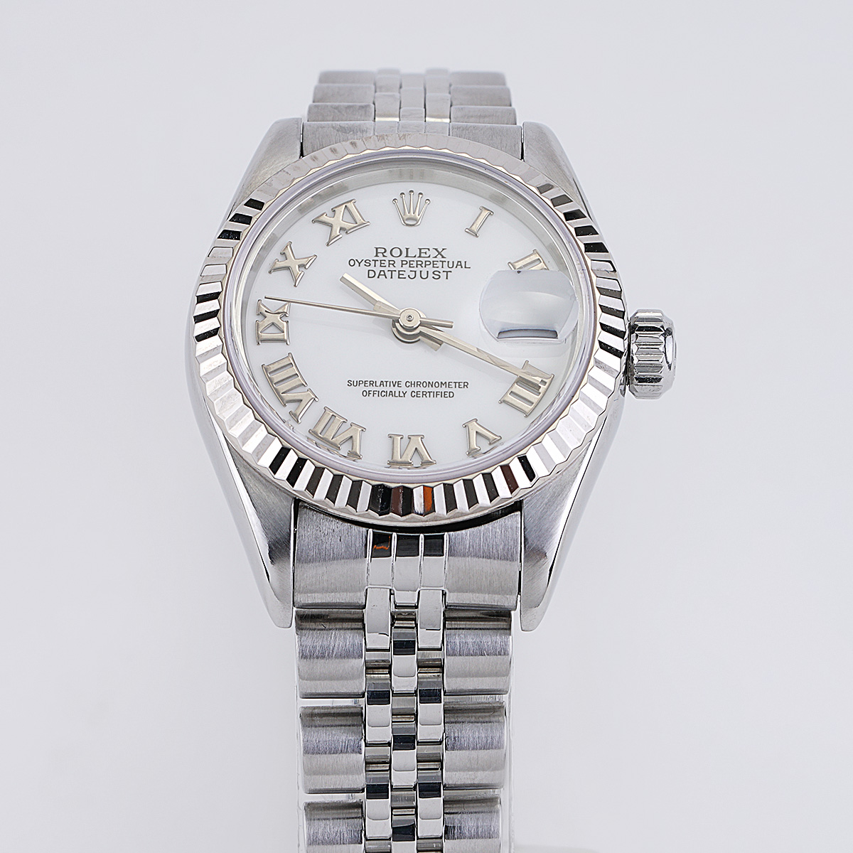 Rolex Datejust 69174 White Roman Dial 26mm Circa 1997