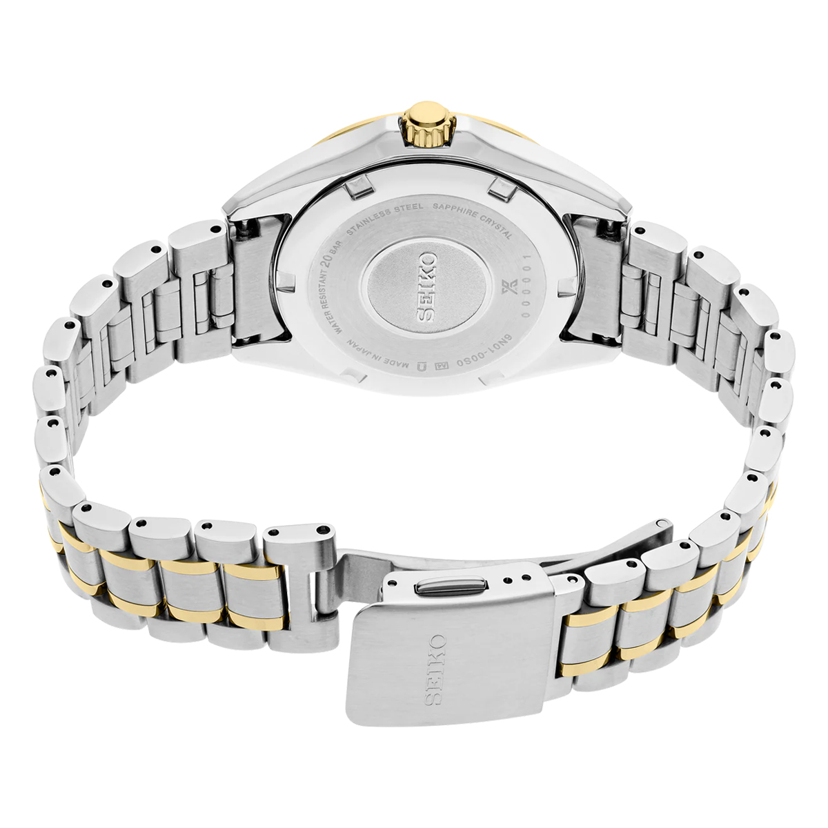 Seiko Two-Tone Mother-of-Pearl Chronograph Women\'s Watch - Silver & Gold Amazon.com: SEIKO Women main image 4