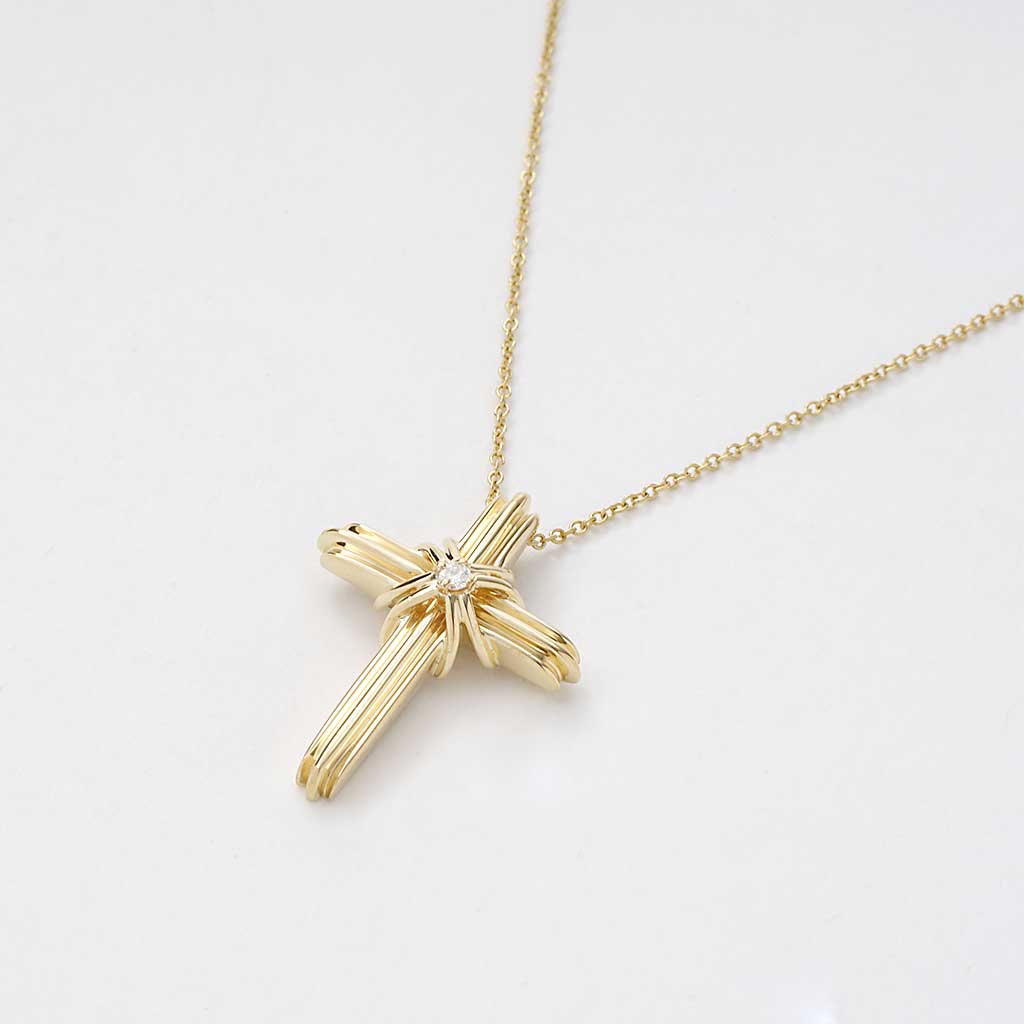Tiffany and Co. Schlumberger Ruby Yellow Gold Cross Pendant Necklace at  1stDibs | tiffany gold cross, tiffany schlumberger cross, christian  schlumberger