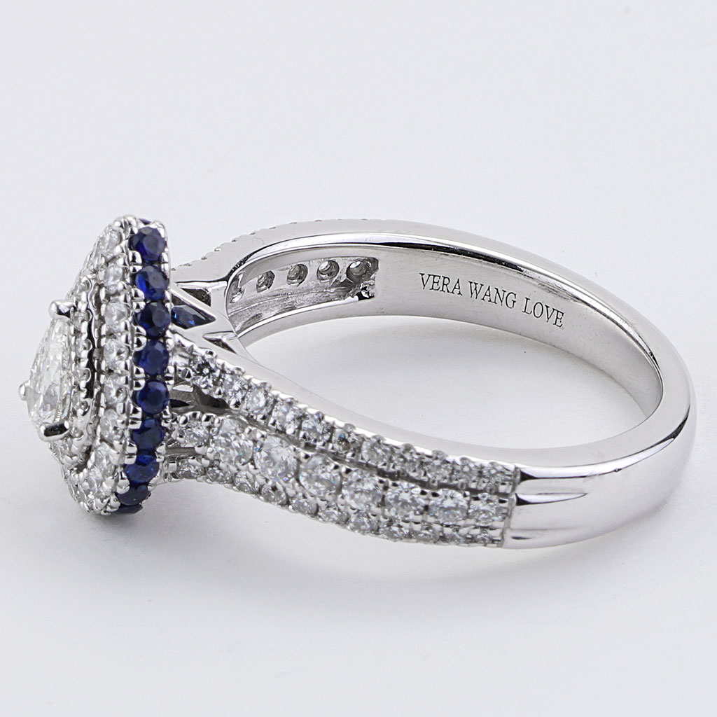 Zales Vera Wang Love Collection 2-1/2 CT. T.w. Certified Pear-Shaped Diamond  Frame Engagement Ring in 14K White Gold (I/Si2) | CoolSprings Galleria