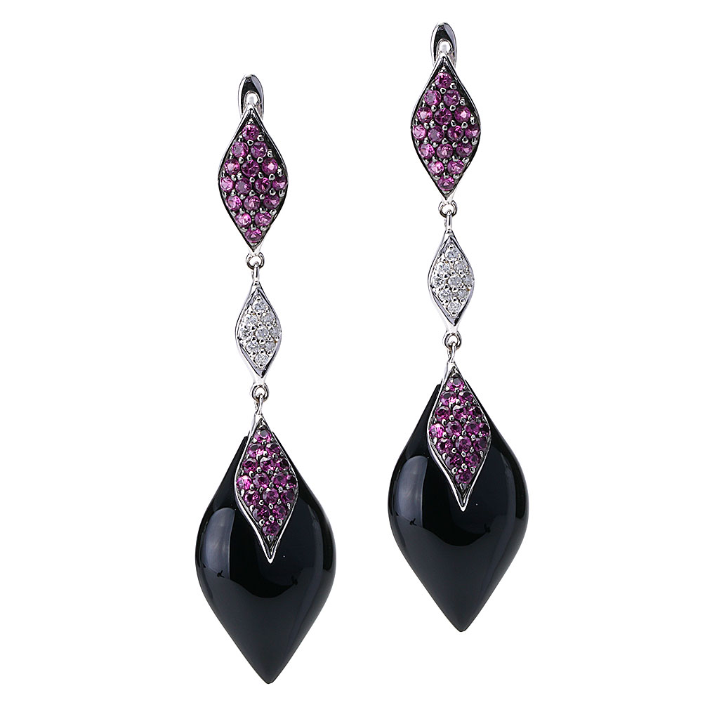 Aggregate 136+ black sapphire earrings latest