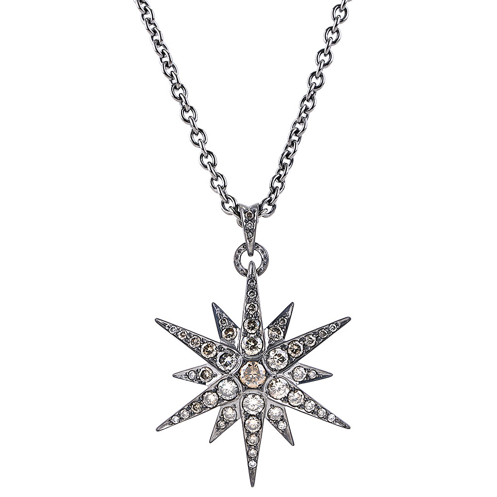 HStern Large Cognac Diamond Star Necklace in Noble Gold | New York ...