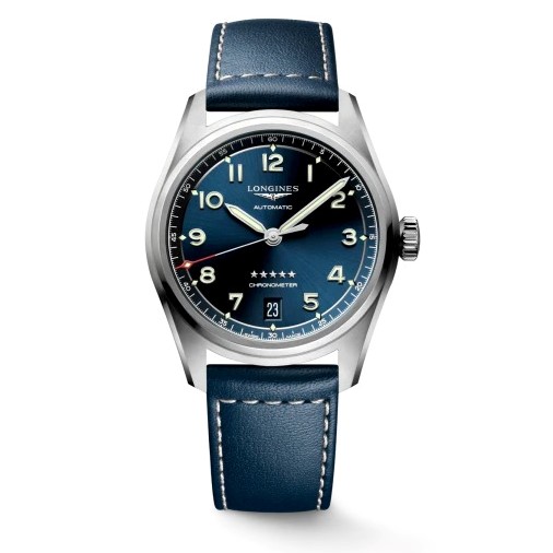 Longines Spirit Blue Dial Blue Leather Strap | New York Jewelers Chicago