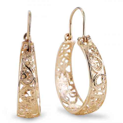 Filigree Fashion Earrings | 18Kt Gold Layered - Oro Laminado