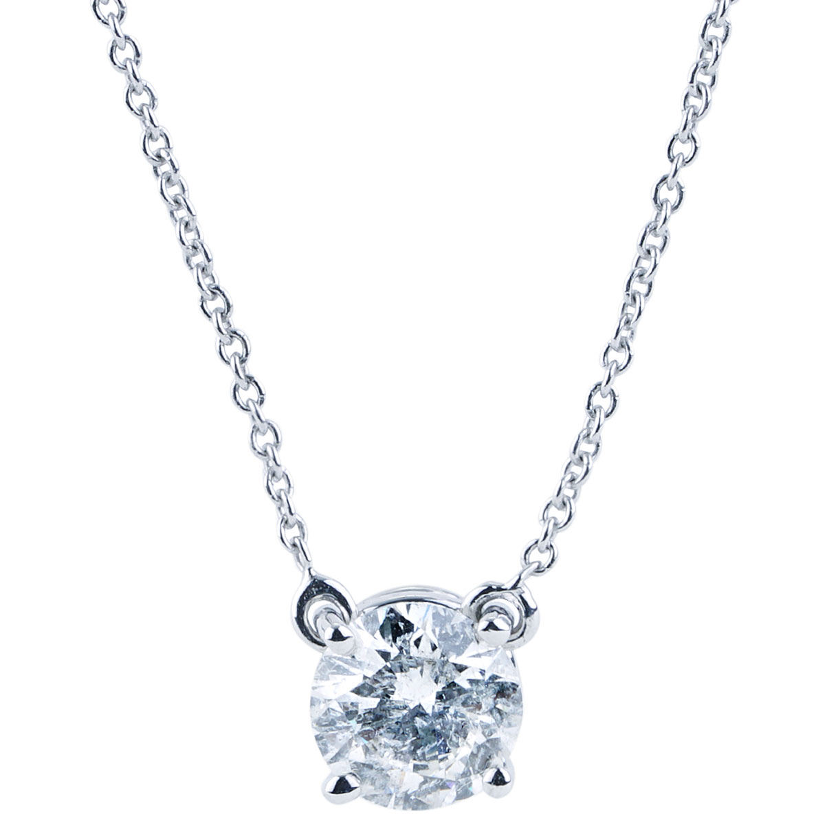 Solitaire Round Diamond Necklace (1ct)