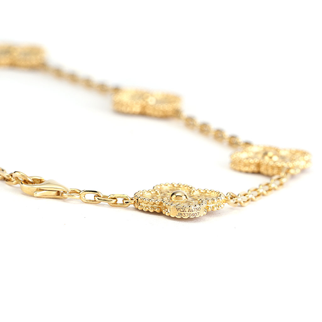 Vintage Alhambra Necklace Yellow Gold – STYLISHTOP