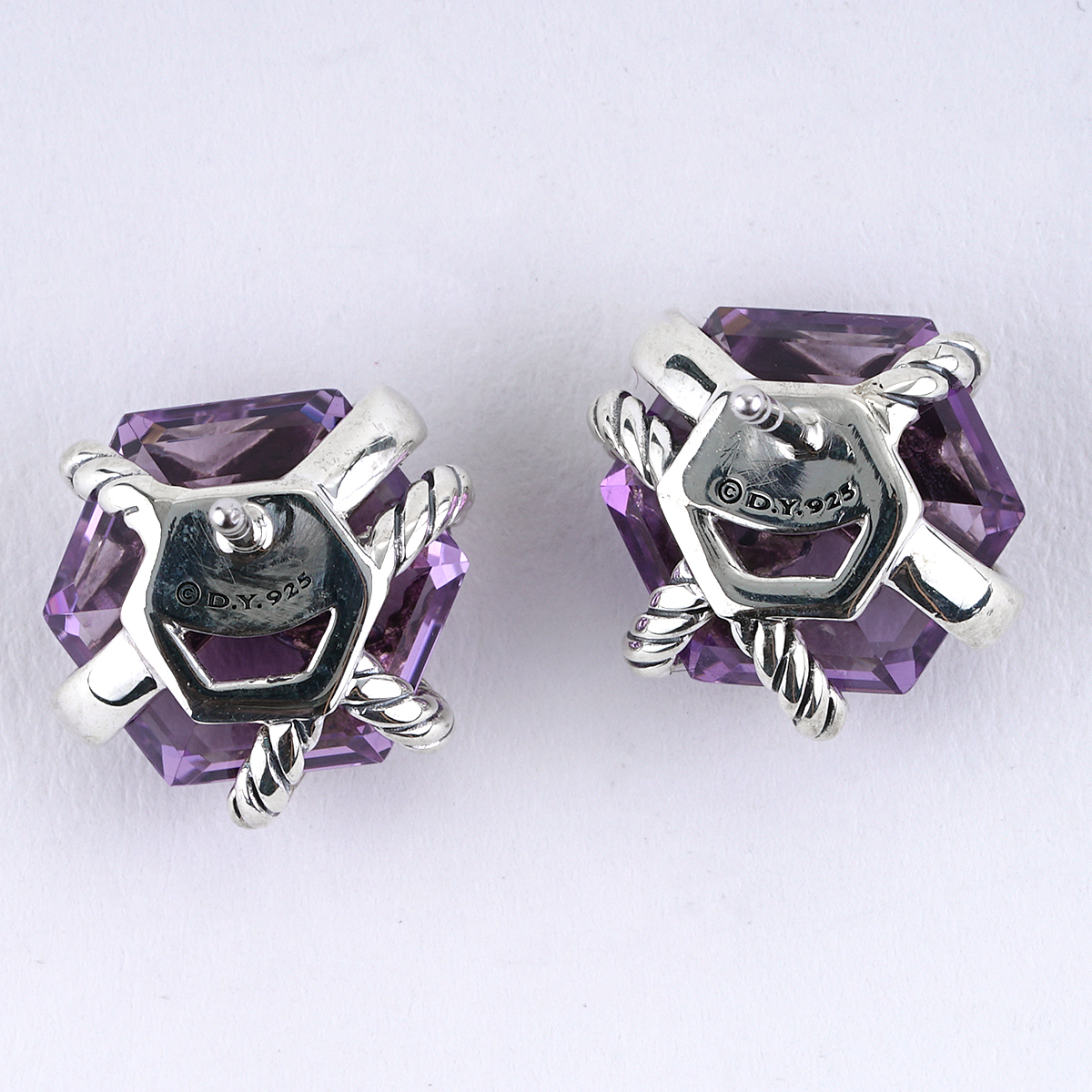 Silver Amethyst Earrings