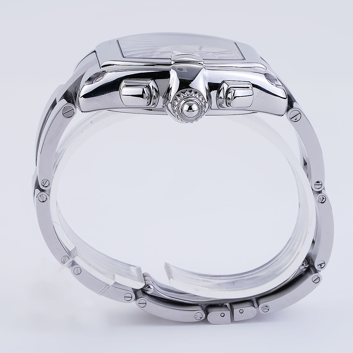 Cartier Roadster Xl Chronograph W62019X6 Silver Dial 49x43mm