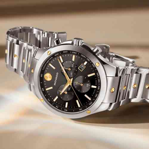 Movado SE Chronograph Black/Gold Dial Stainless Steel | New York