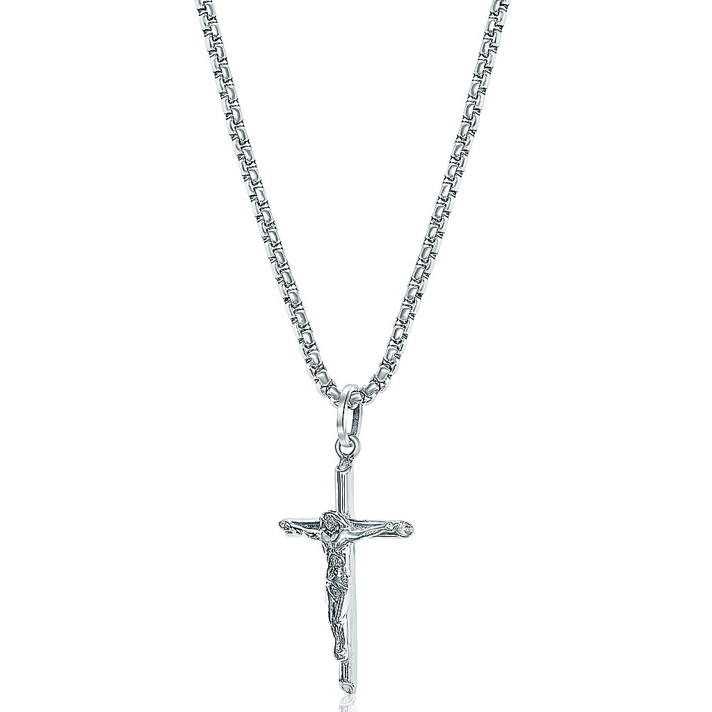 Italgem Stainless Steel Crucifix Cross Necklace 22