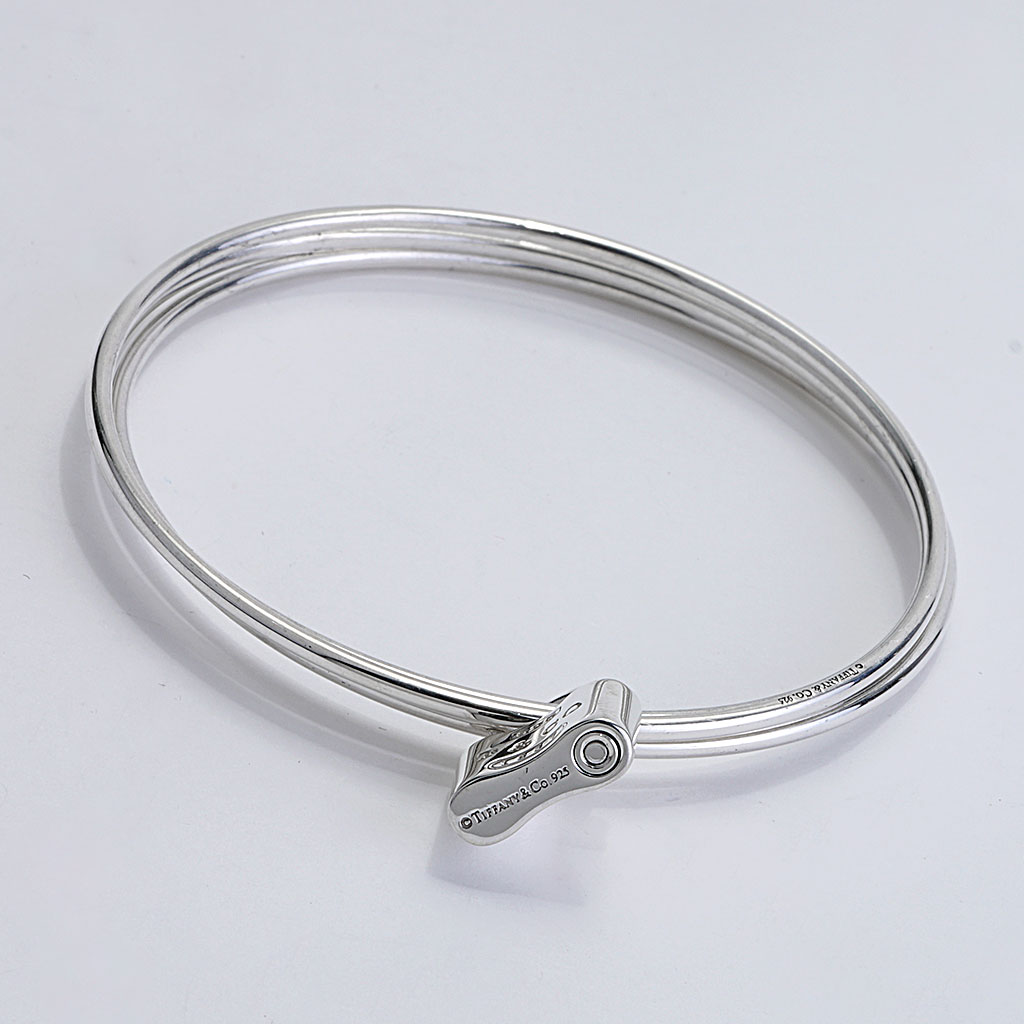 Tiffany & Co. Sterling Silver Makers Lexicon Bangle Bracelet 