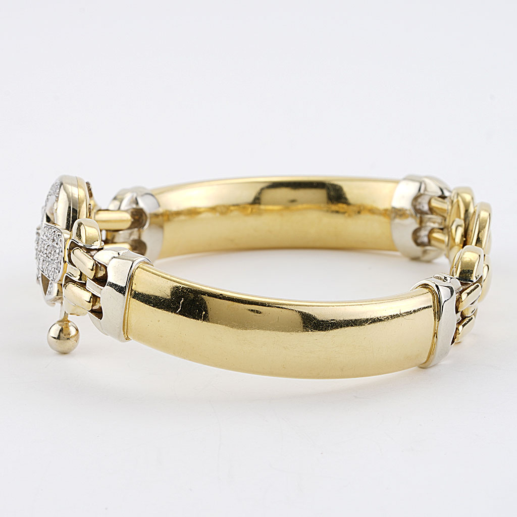 Rationalisatie Krijgsgevangene bronzen Baraka Fancy Two Tone Gold Bracelet with Diamond Clasp | New York Jewelers  Chicago