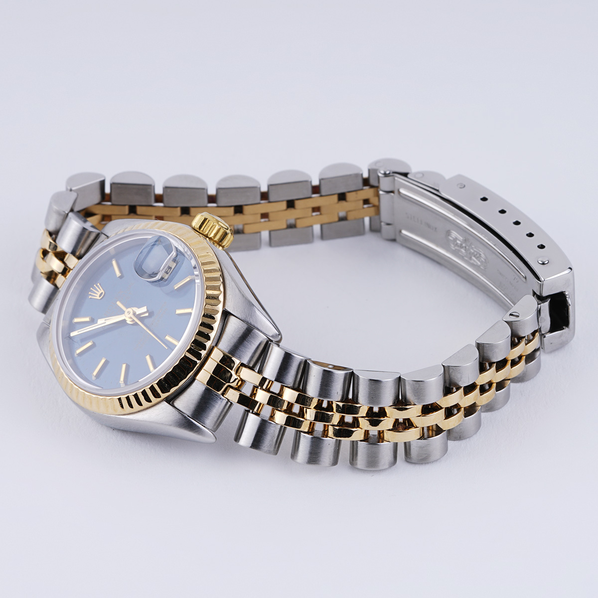 Rolex Datejust Ladies Two Tone Circa 1996 Blue Dial New York