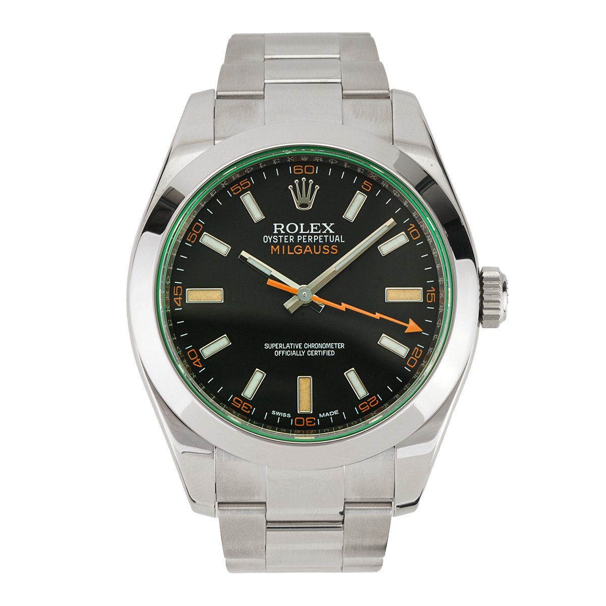 Rolex Milgauss Black Dial with Green Crystal Circa 2019 | New York
