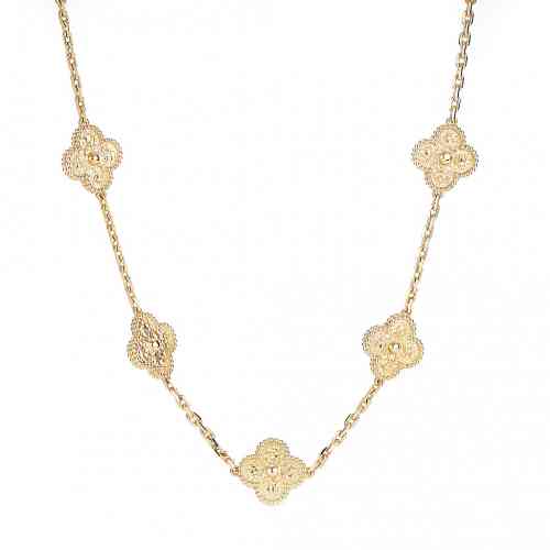 Gold 'Alhambra' Chain Necklace, Van Cleef and Arpels Beekman New York -  Fine Jewelry Rental Service