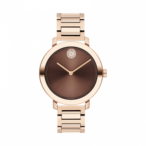 Movado sale chocolate watch