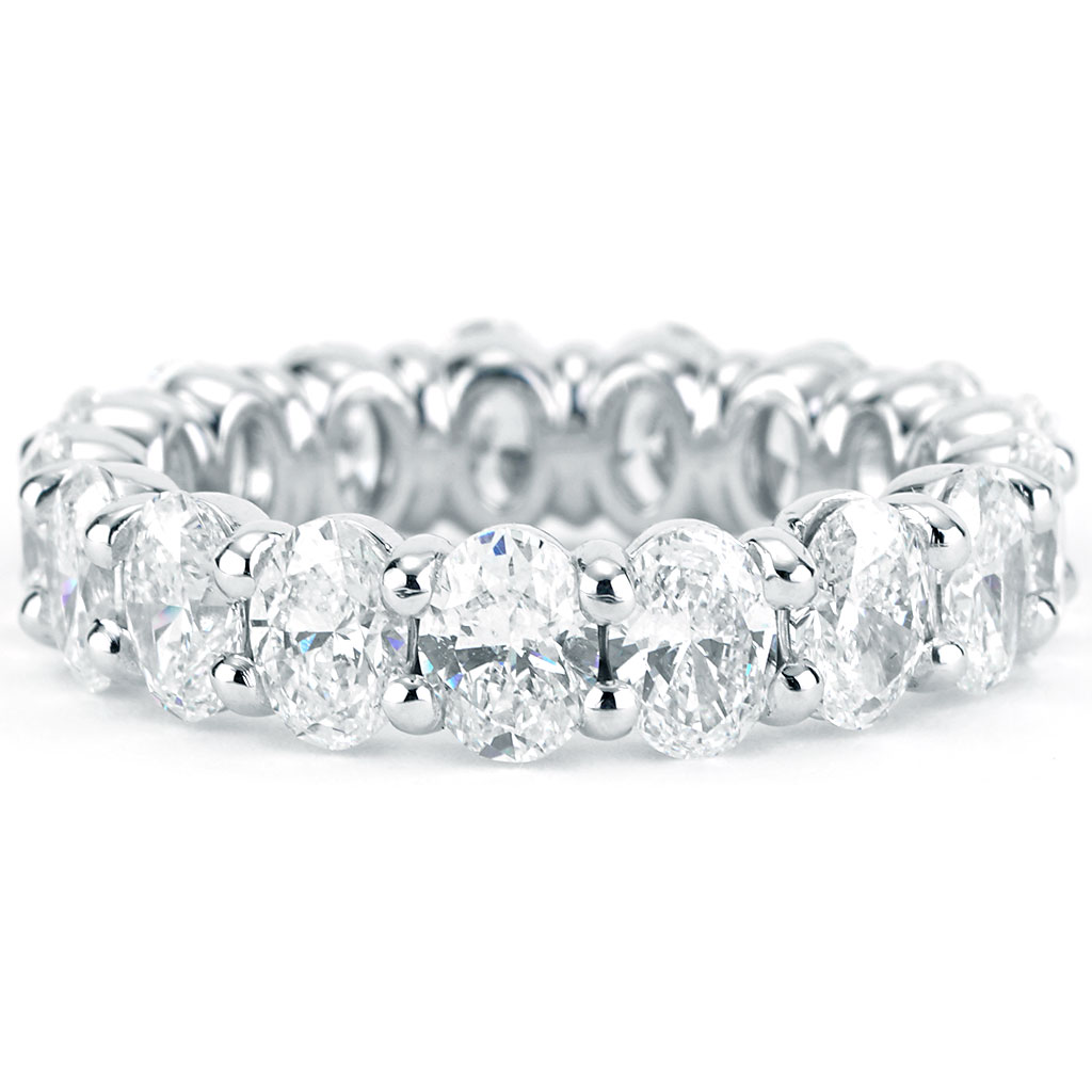 4.27 CTTW Oval Diamond Eternity Band In White Gold | New York Jewelers ...