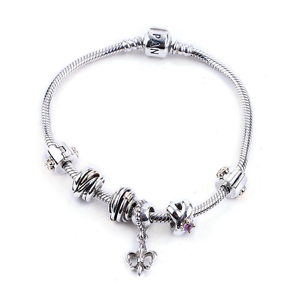 Pandora Moments Chain Bracelet with Multiple Charms