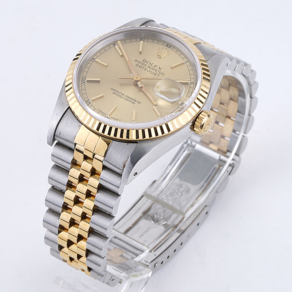 Rolex Datejust Two Tone Champagne Dial Jubilee New York