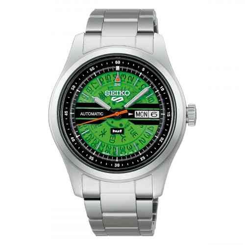 SEIKO × HUF Seiko 5 Sports x HUF Limited Edition 39.4mm Green Dial Stainless