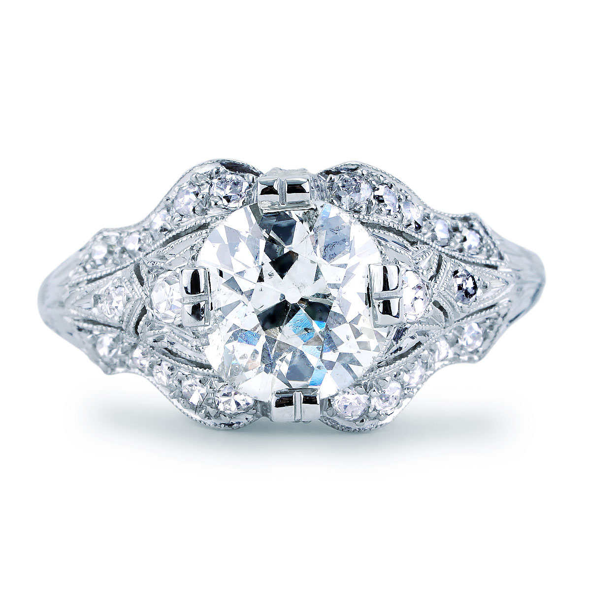 Multi-Stone Diamond Engagement Ring 4 ct tw Princess-cut 14K White Gold |  Kay