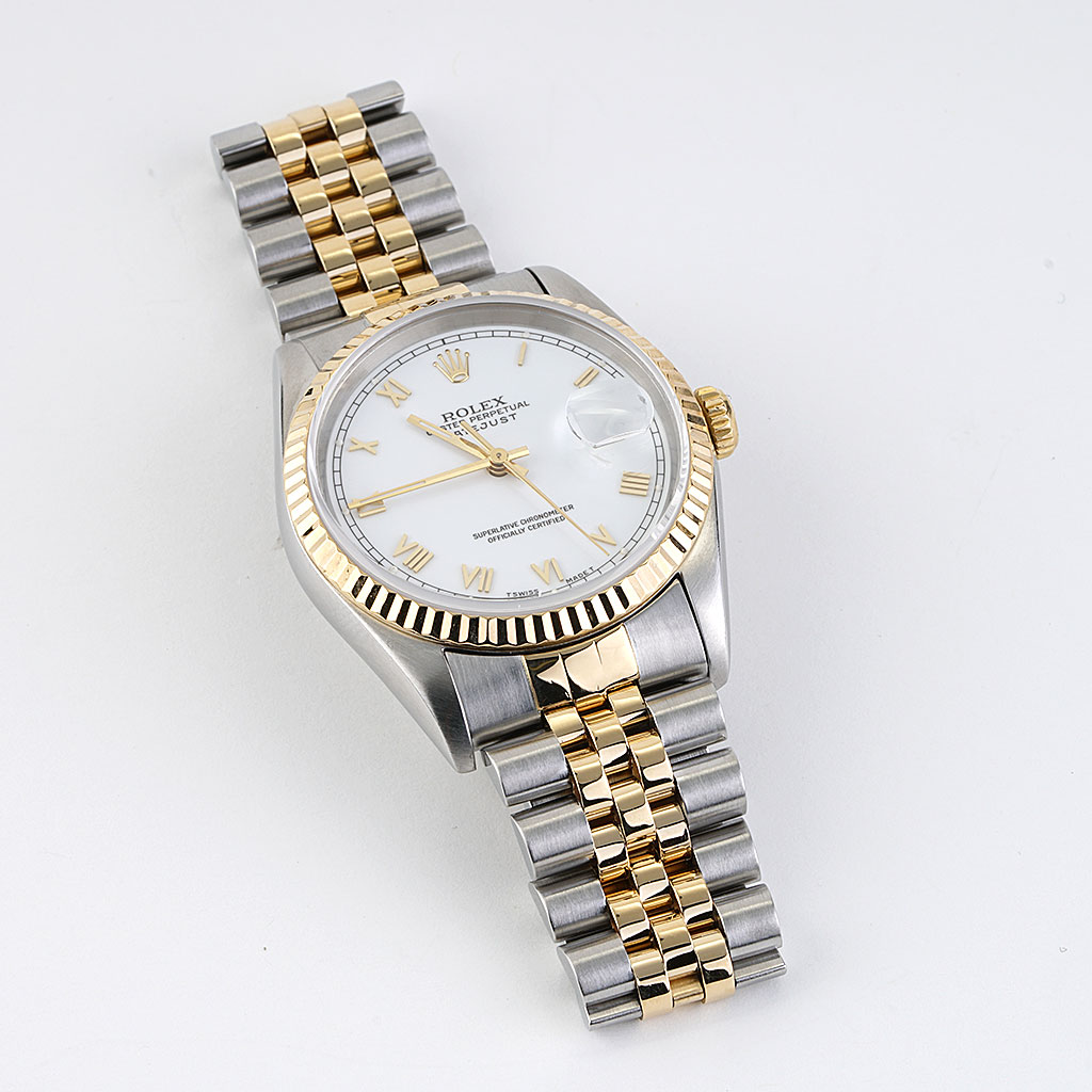 Rolex datejust two 2024 tone white dial