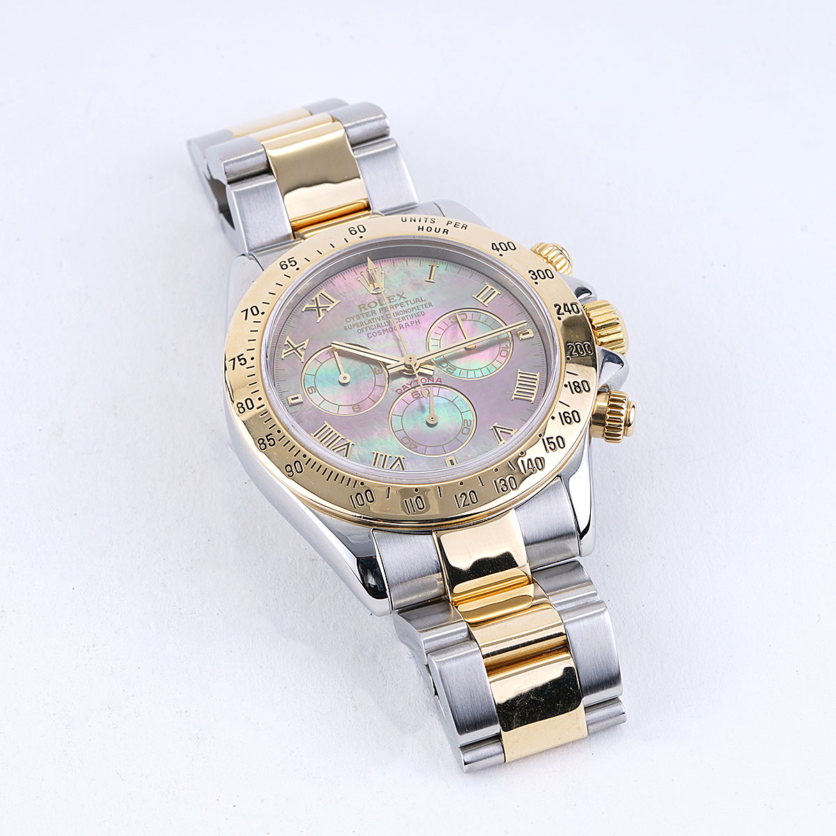 Rolex daytona two outlet tone mother of pearl