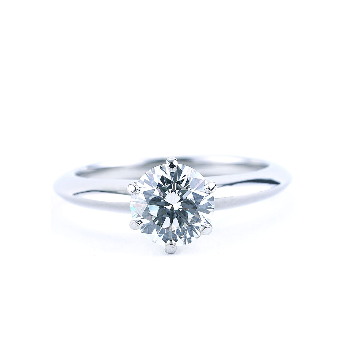 Tiffany & Co. 0.15ct Diamond Princess Cut Diamond Engagement Ring Plat –  Catherine Trenton Jewellery