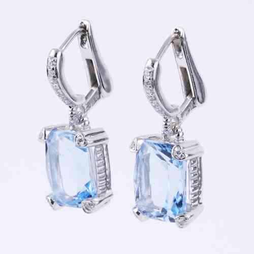 Judith Ripka 14K Clad Sky Blue buy Topaz and White Topaz La Petite Drop Earrings