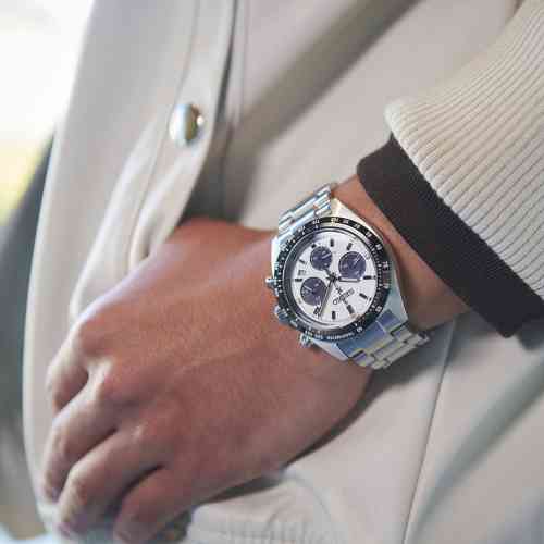 SEIKO Solar Chronograph ホワイトダイヤル Seiko Prospex Solar Chronograph Men's 39mm White Dial Watch