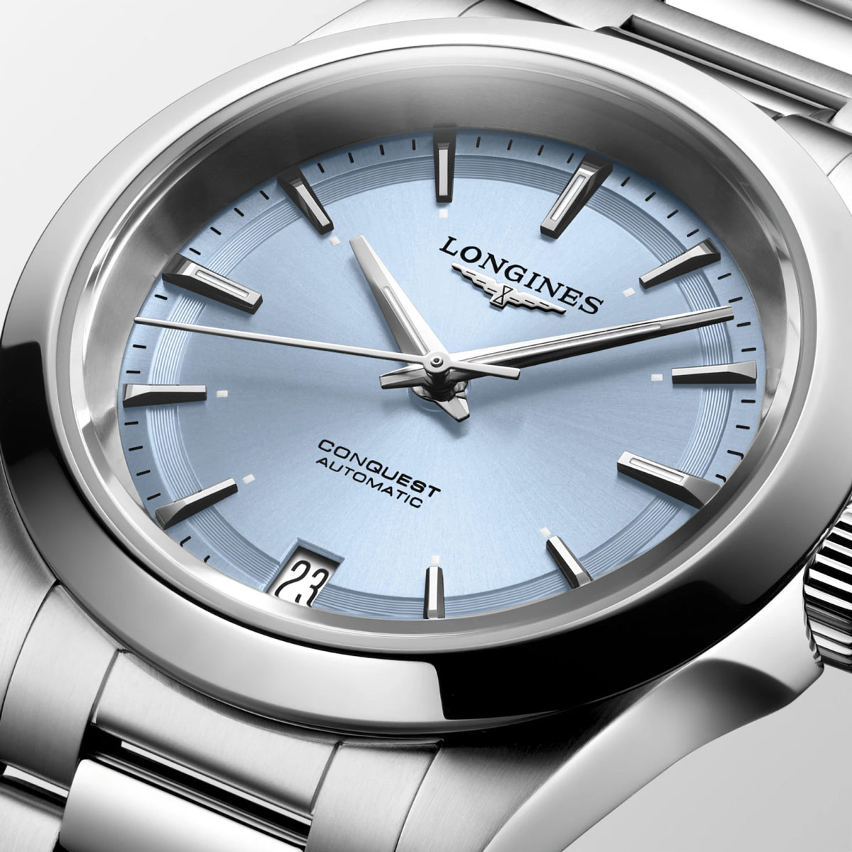 Longines Conquest 34mm Ice Blue Dial Stainless Band | New York