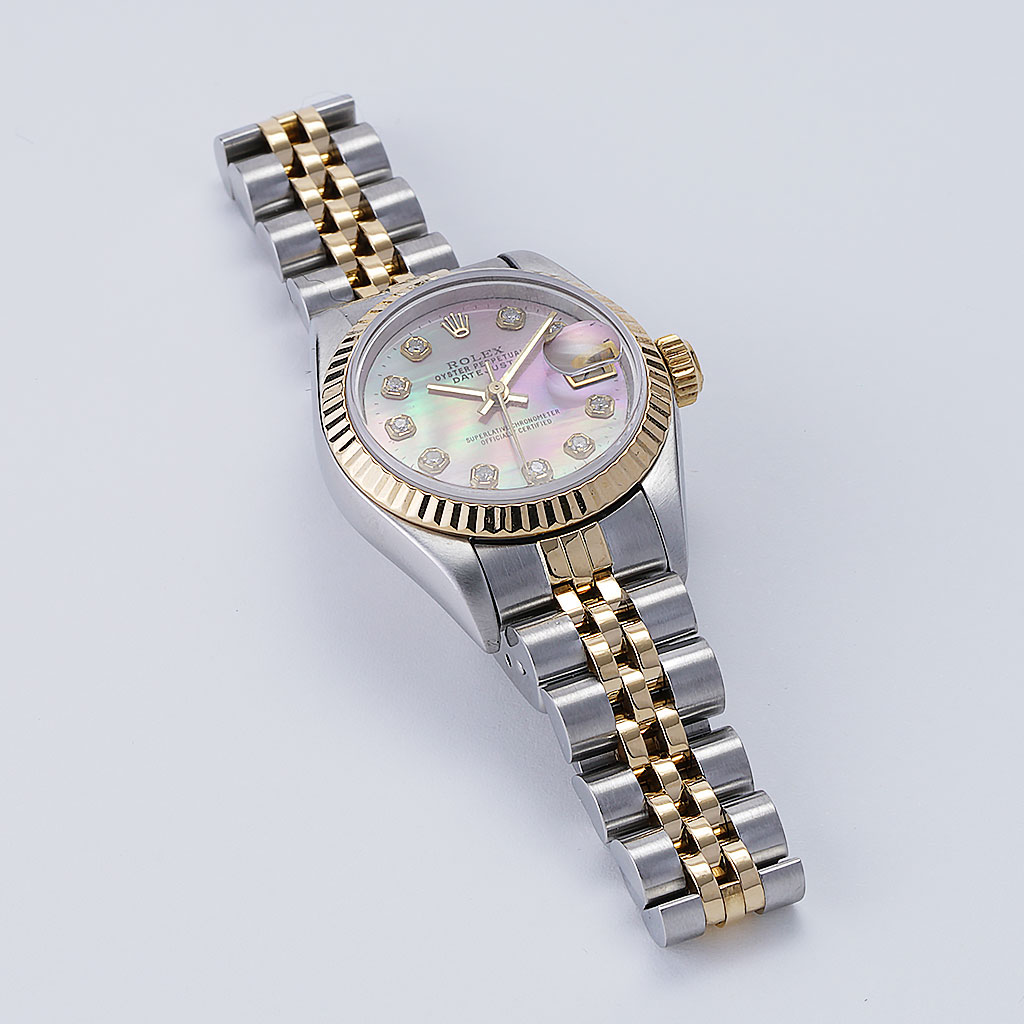 Rolex datejust pink cheap mother of pearl