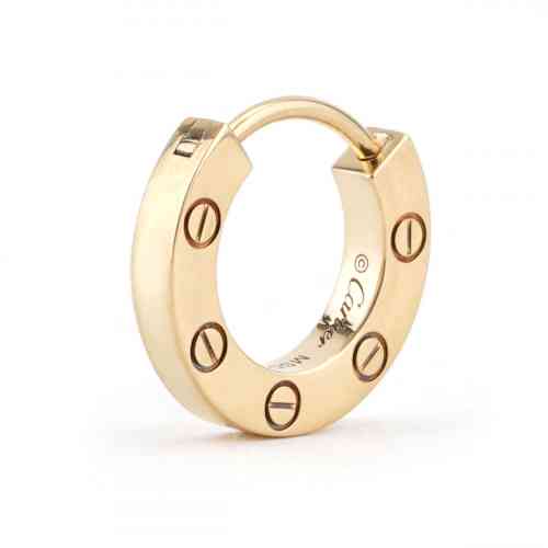 LOVE SINGLE HOOP EARRING イエローゴールドカルティエ CRB8028800 - LOVE earrings - Yellow gold - Cartier
