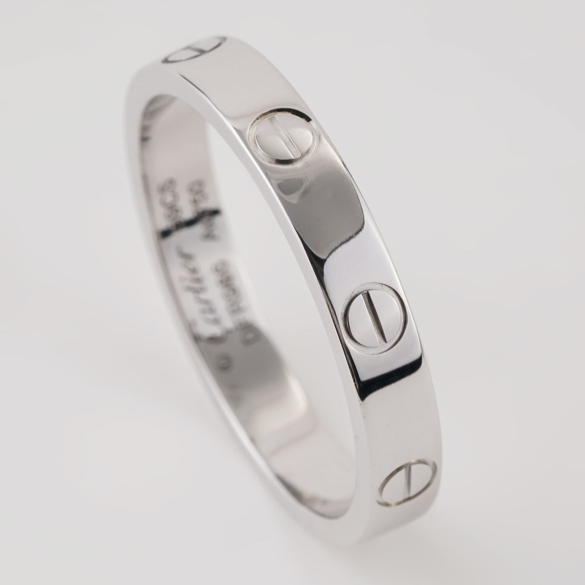 Cartier Love Ring Collection Small Model Size 59 in White Gold