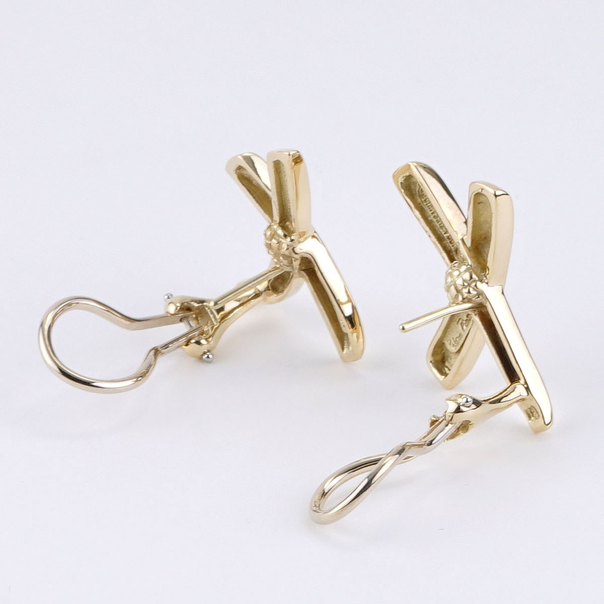 tiffany co 18k yellow gold paloma picasso graffiti x earrings large 12448 266