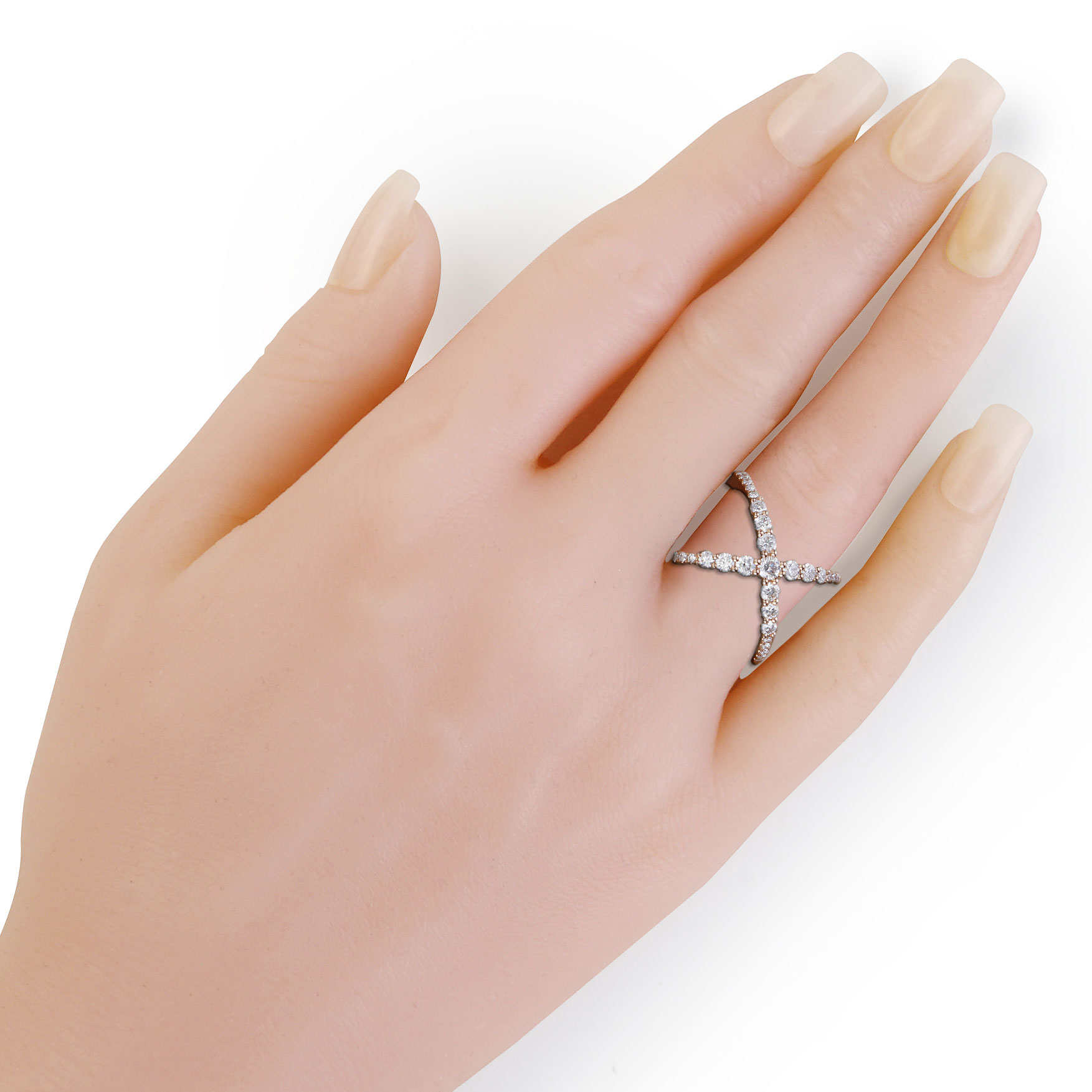 Sterling Silver CZ Criss Cross X Ring – Sterling Forever