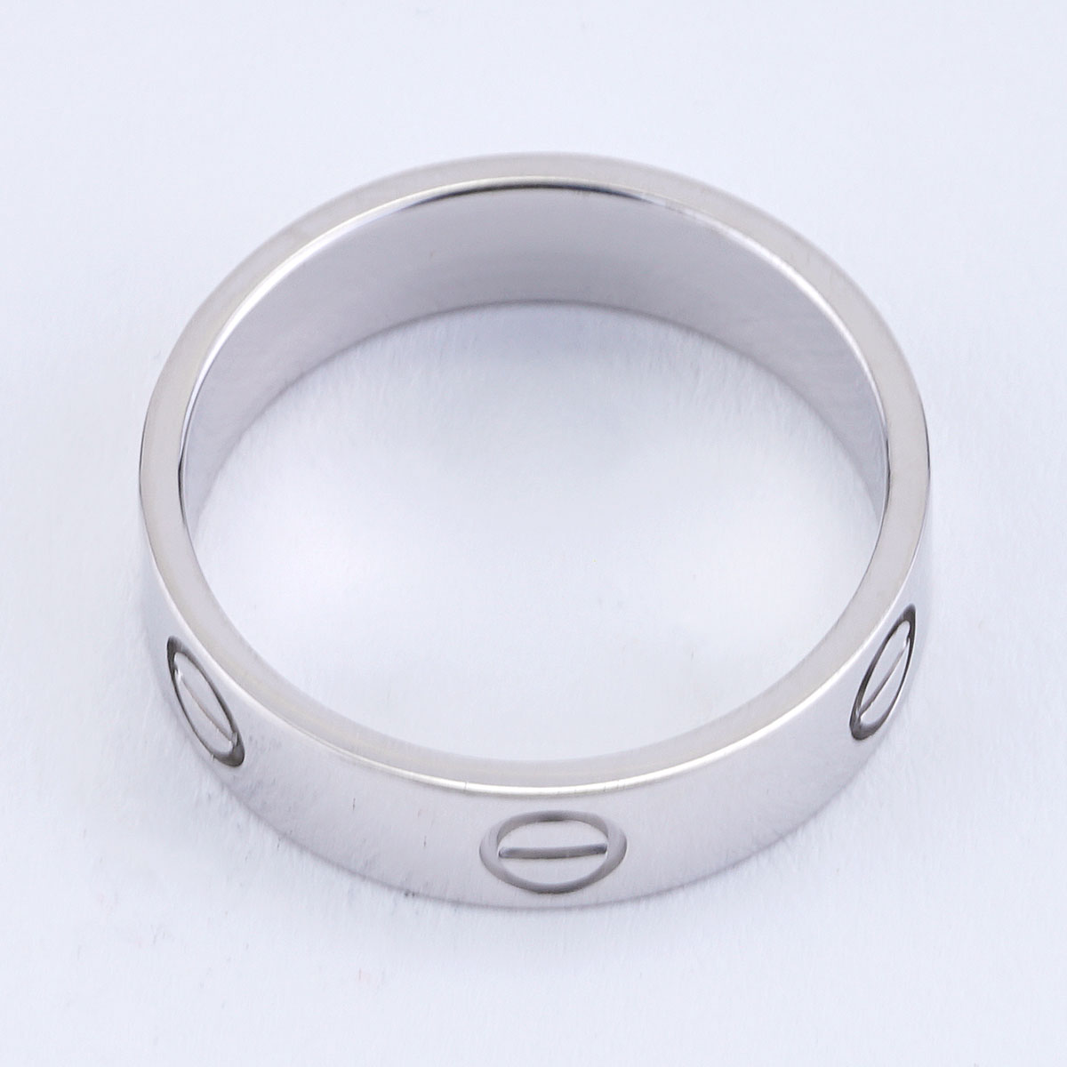 Cartier Love Band Ring in 18K White Gold 5.5MM Size 8.75