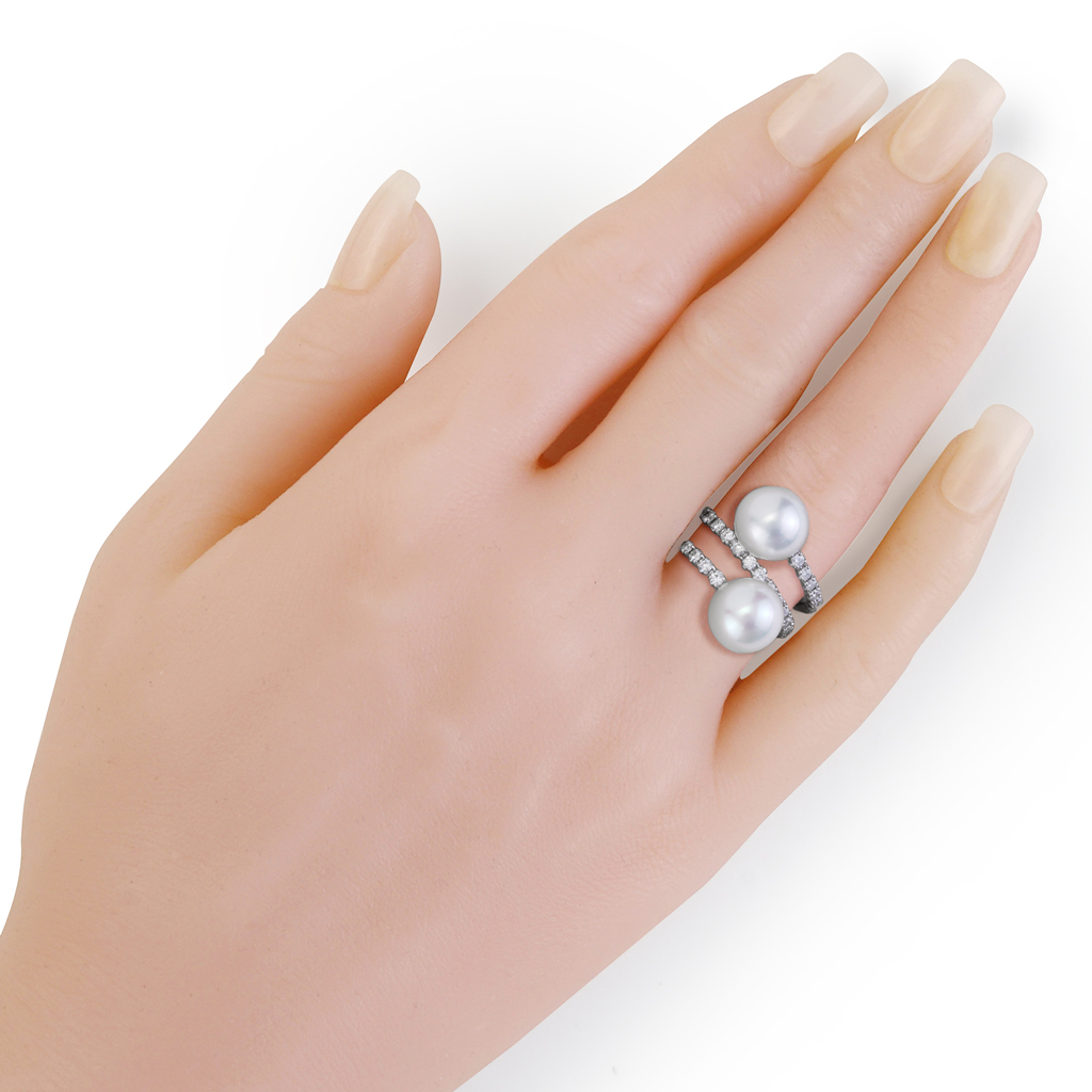 Polki stone Dual finger ring - Design 1 – Simpliful Jewelry